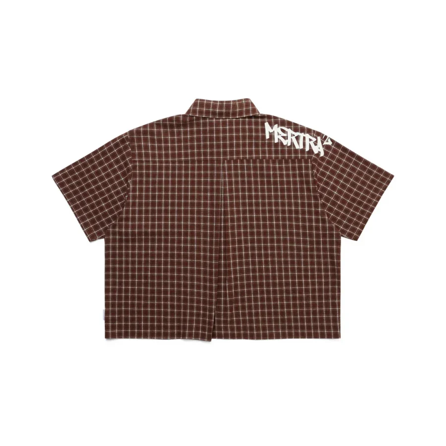 Mertra Mertra Brown Checkered Shirt - Image 2